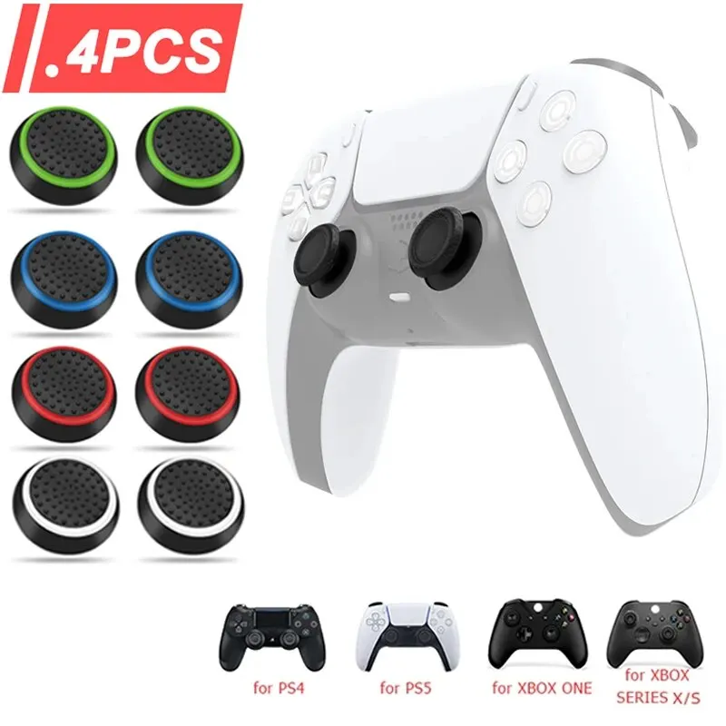 Gaming Console In Tv - 4PCS Silicone Analog ThumbStick Grip Caps